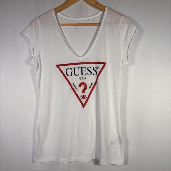 Guess Tops - Guess Top Womens Large Bling USA Y2K 90s Streetwear Rhinestone Classic Casual